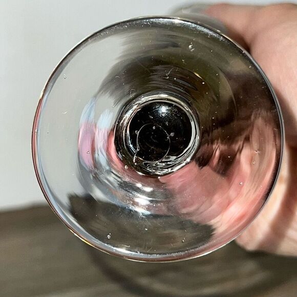 Gray Colored MCM Vintage Glass Bud Vase Clear Footed Stem 8" Tall Twist Stem - Picture 5 of 6